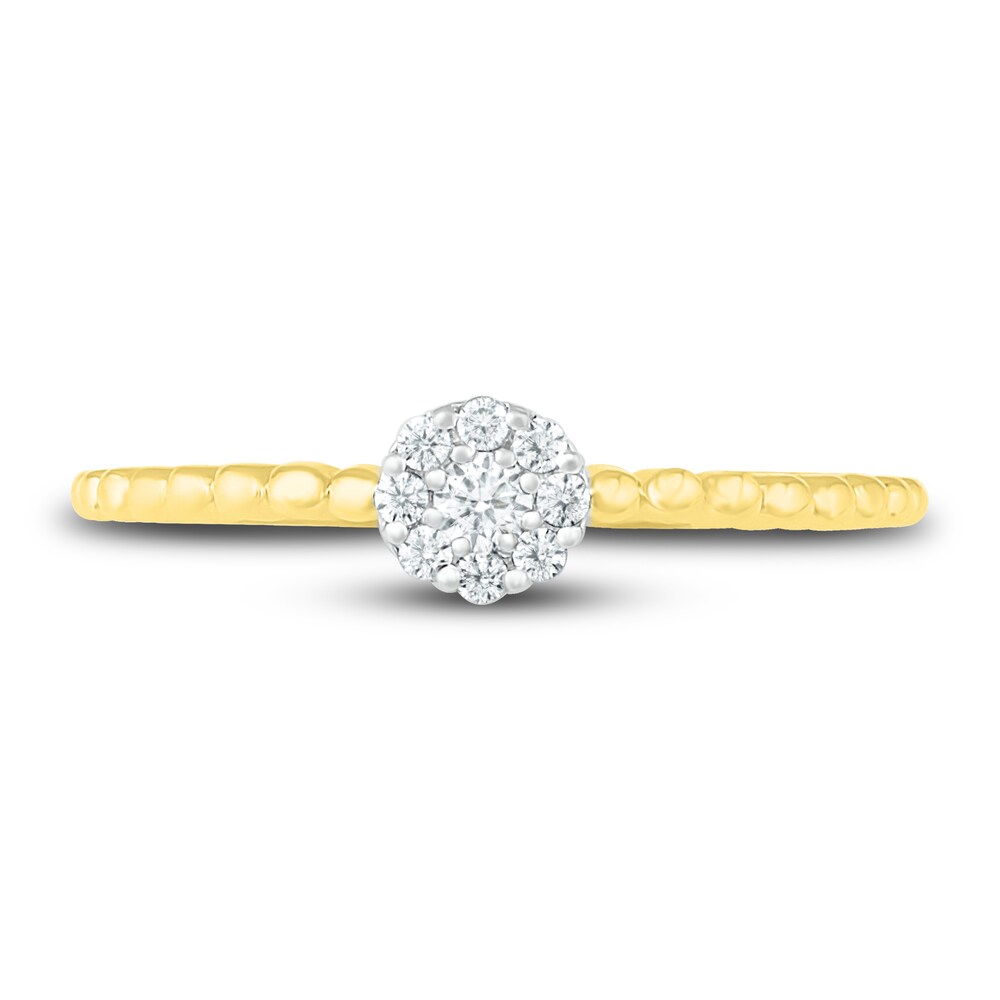 Diamond Promise Ring 1/8 ct tw Round 10K Yellow Gold RX7vjUPR