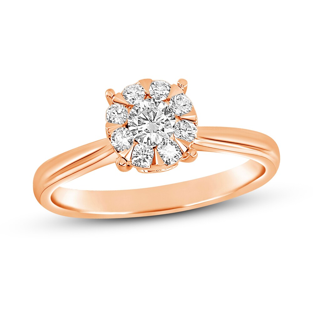 Diamond Engagement Ring 3/8 ct tw Round 14K Rose Gold RqdQiEBQ