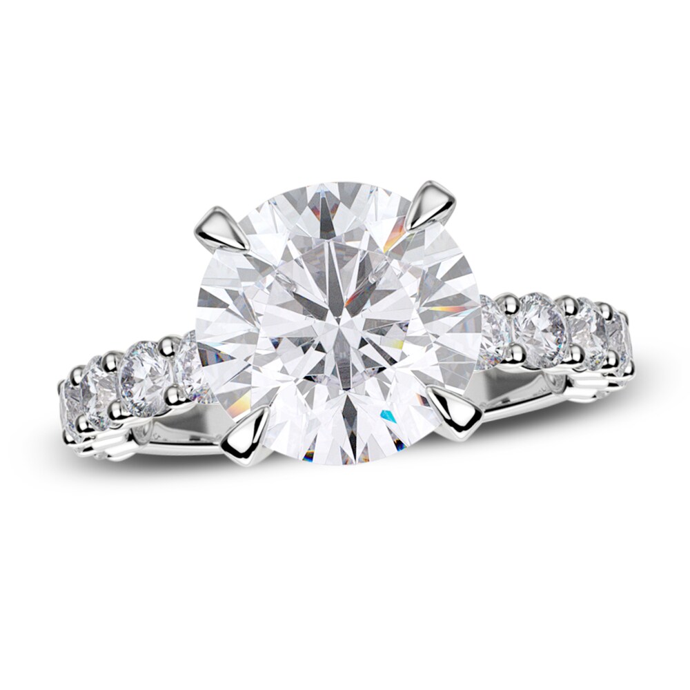 Michael M Diamond Engagement Ring Setting 1-1/6 ct tw Round 18K White Gold (Center diamond is sold separately) SIteed7q