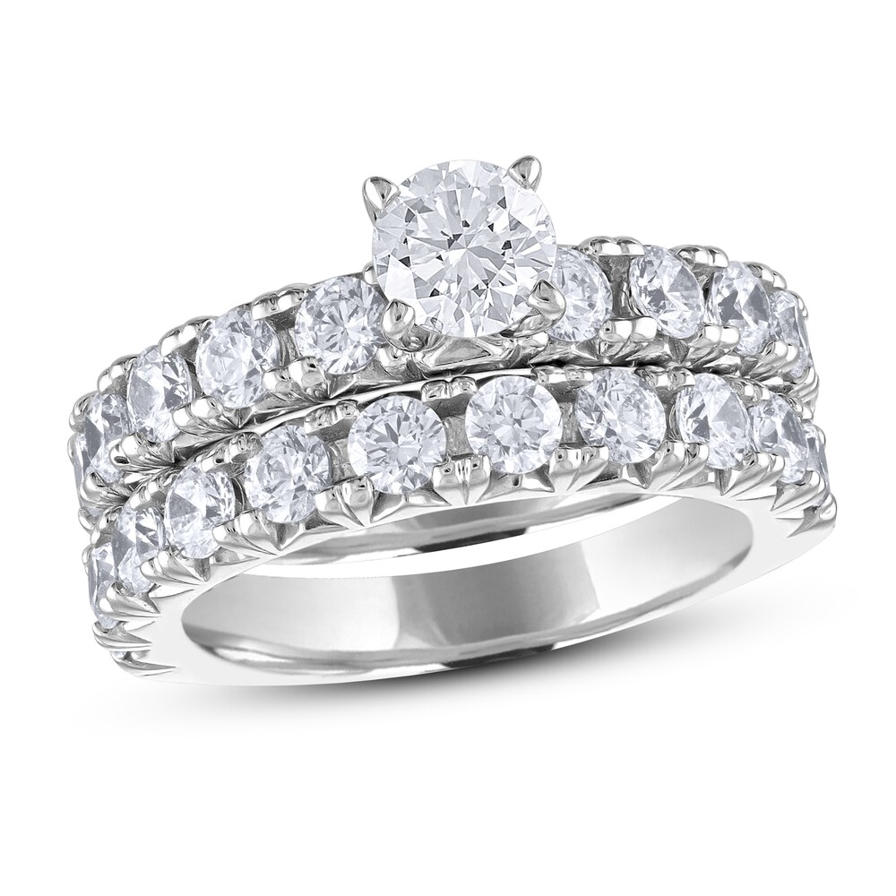 Diamond Bridal Set 3 ct tw Round 14K White Gold SPN2x2QR