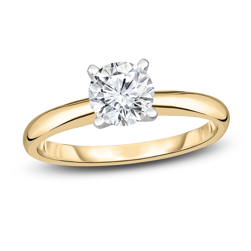 Diamond Solitaire Engagement Ring 1/3 ct tw Round 14K Yellow Gold (I2/I) SVJHqwFK