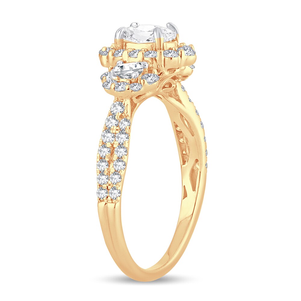 Diamond Ring 1-1/3 ct tw Oval 14K Yellow Gold Sen7q0OC