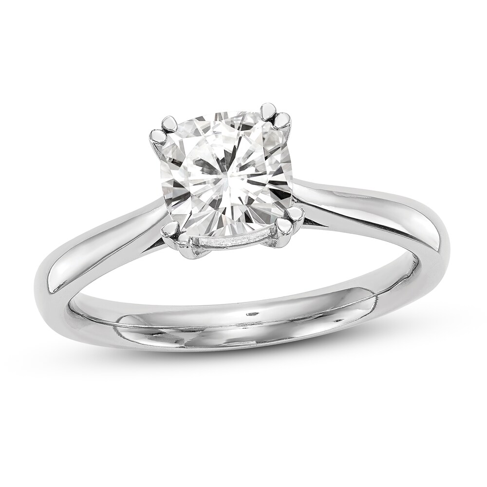 Diamond Solitaire Engagement Ring 3/4 ct tw Cushion 14K White Gold (I1/I) SjMLHMNB
