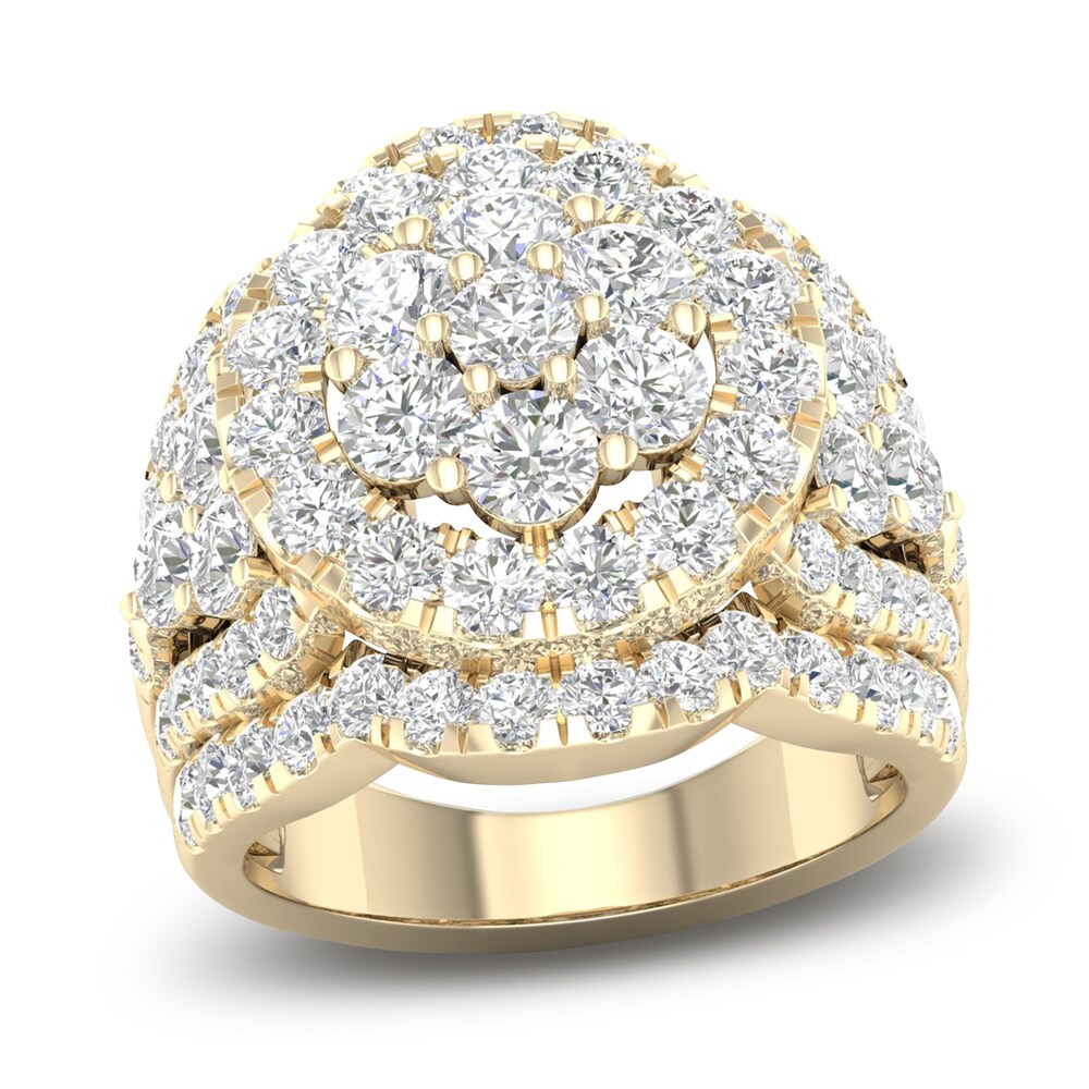 Diamond Engagement Ring 4-1/3 ct tw Round 14K Yellow Gold T4m3DnCV