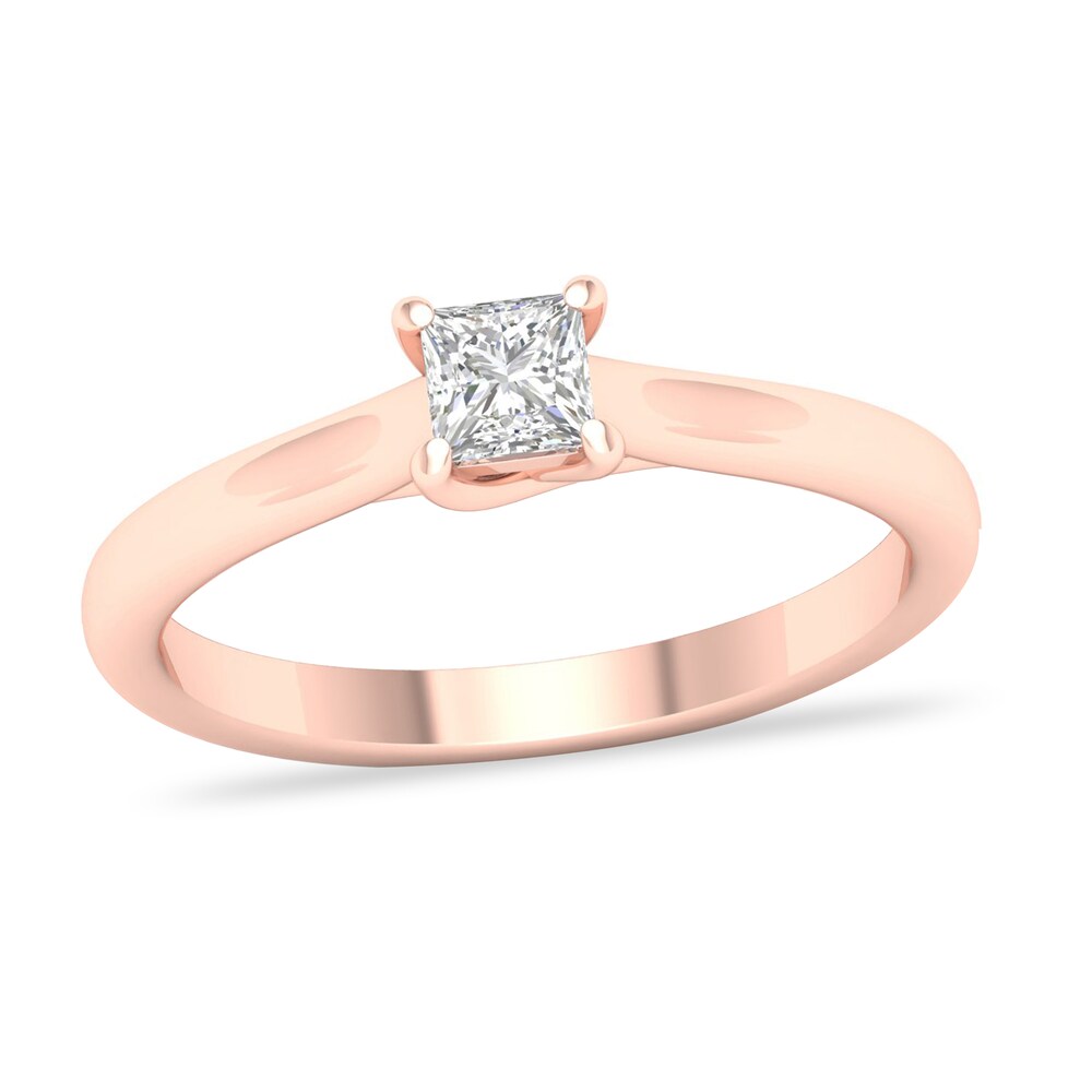 Diamond Solitaire Ring 1/3 ct tw Princess-cut 14K Rose Gold (SI2/I) TMoJSw1h
