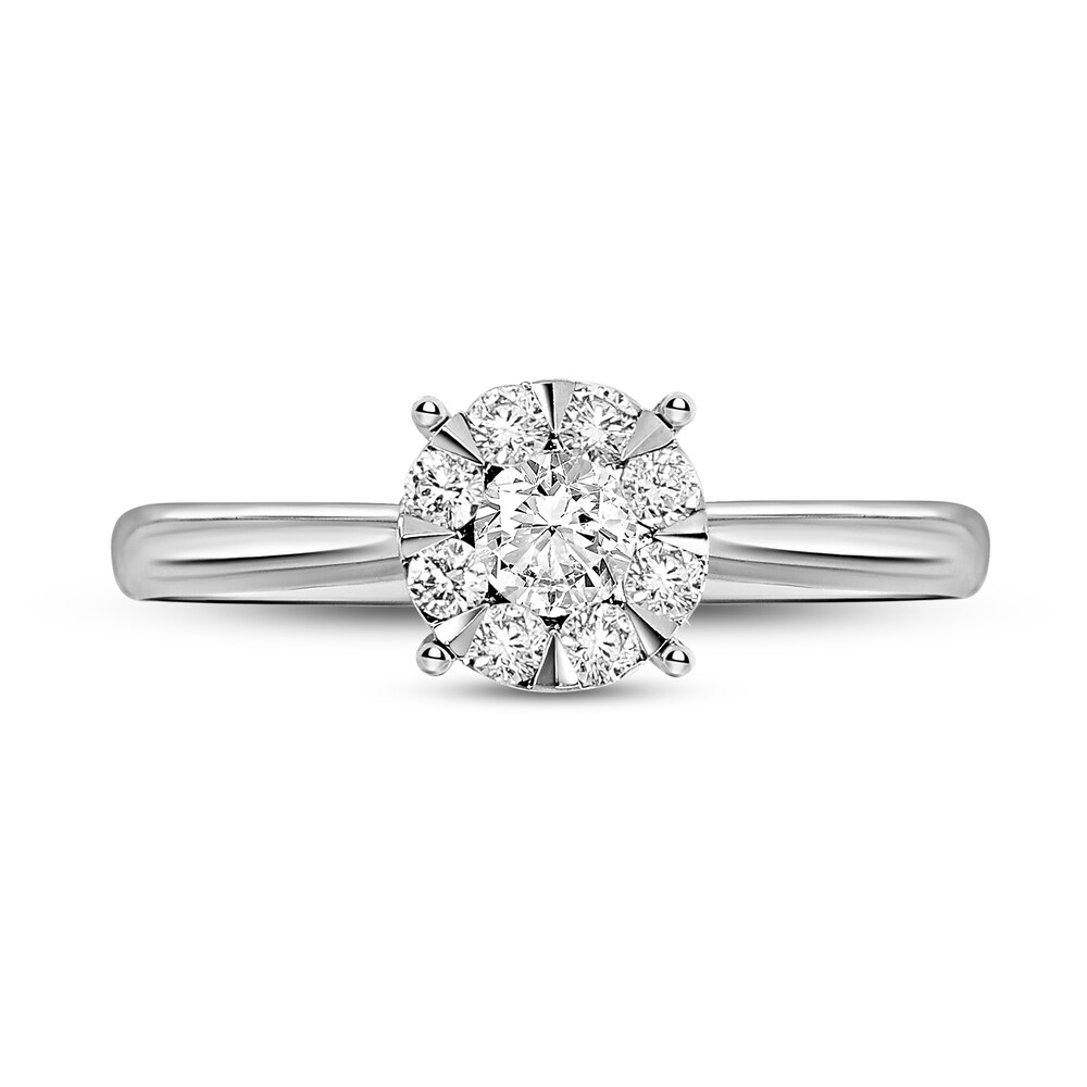 Diamond Engagement Ring 3/8 ct tw Round 14K White Gold TfeoF5Se