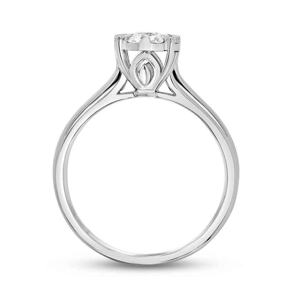 Diamond Engagement Ring 3/8 ct tw Round 14K White Gold TfeoF5Se