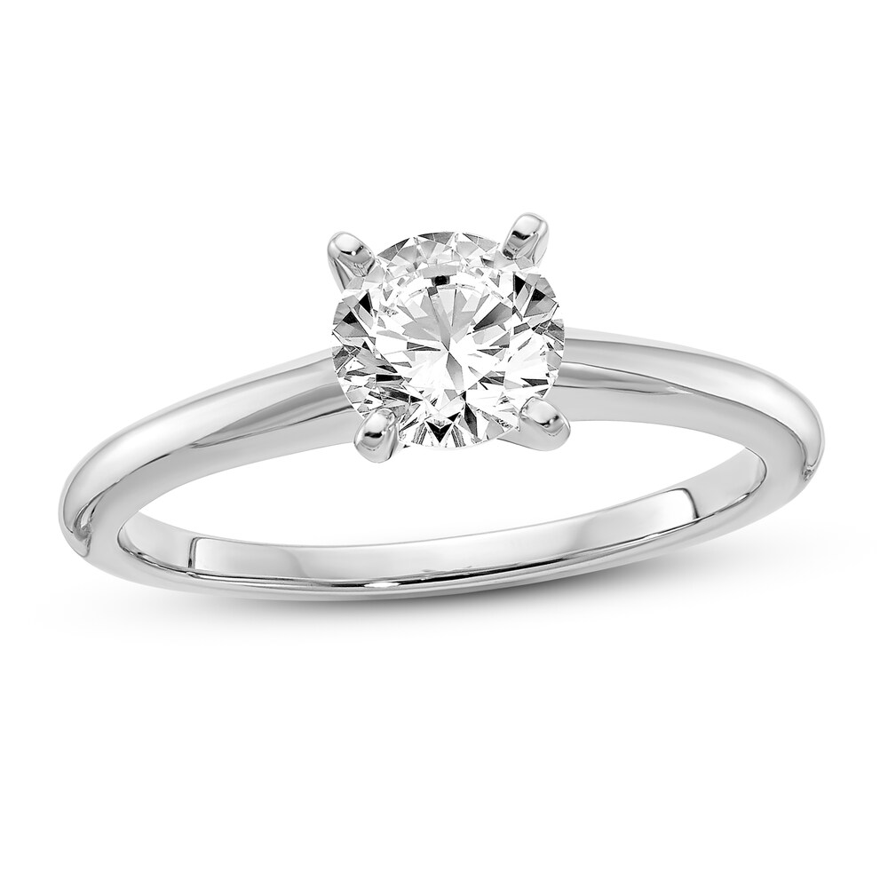 Diamond Solitaire Engagement Ring 3/4 ct tw Round 14K White Gold (I1/I) TfkpQ6Zf