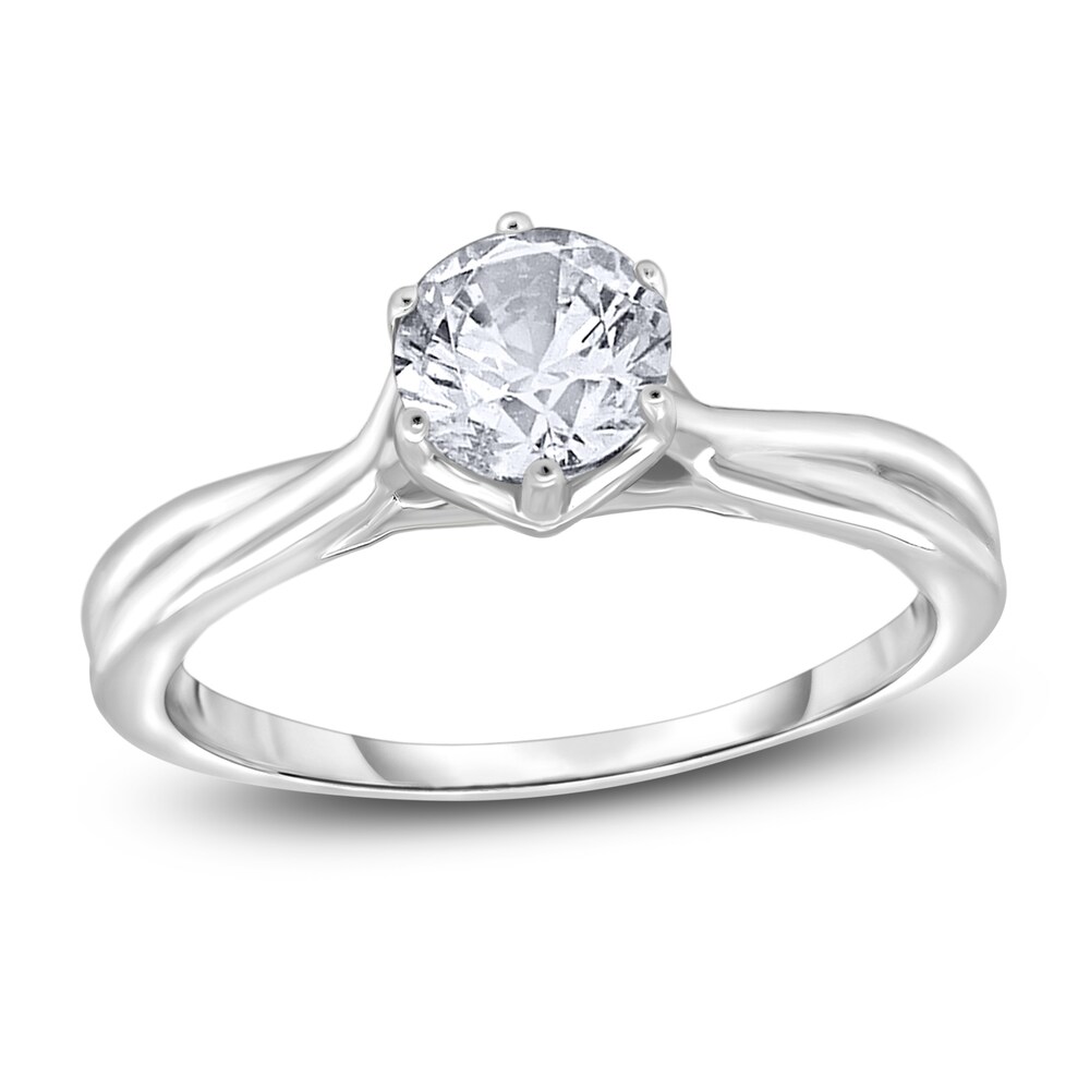 Diamond Solitaire Twist Engagement Ring 1-1/2 ct tw Round 14K White Gold (I2/I) Th8wNY3o
