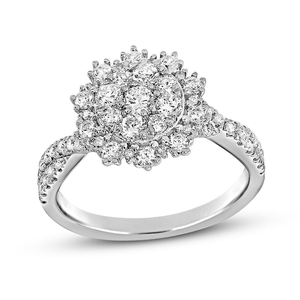 Diamond Engagement Ring 1 ct tw Round 14K White Gold Tl6wSfqY