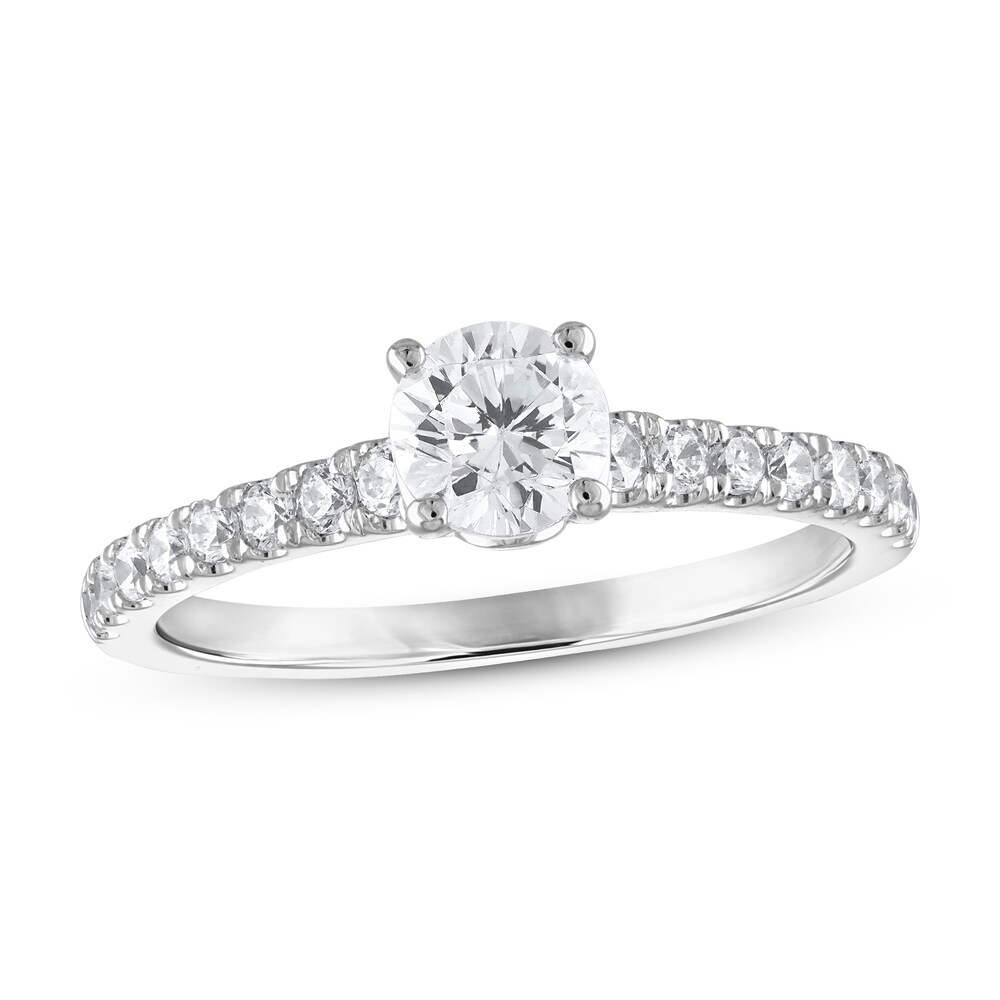 Diamond Engagement Ring 7/8 ct tw Round 14K White Gold Tw4Tf2rf