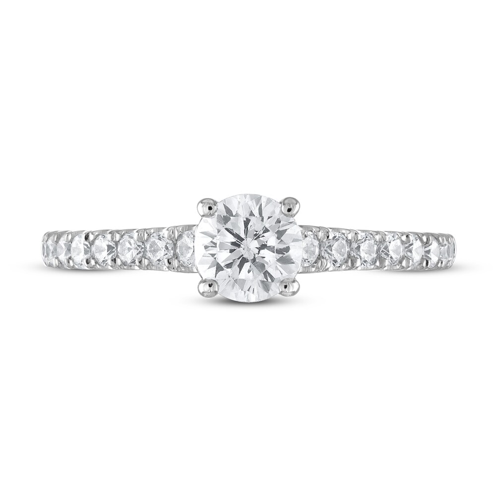 Diamond Engagement Ring 7/8 ct tw Round 14K White Gold Tw4Tf2rf