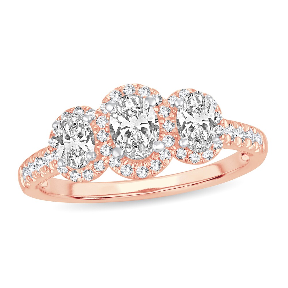 Diamond Ring 1 ct tw Oval 14K Rose Gold U4UxDGNX