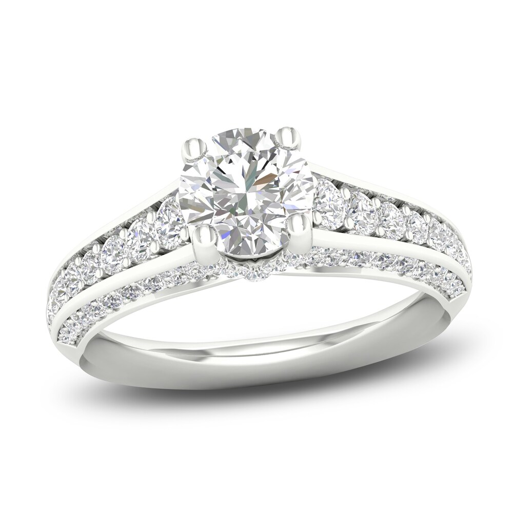 Diamond Engagement Ring 1-3/4 ct tw Round 14K White Gold U4bCB9Az