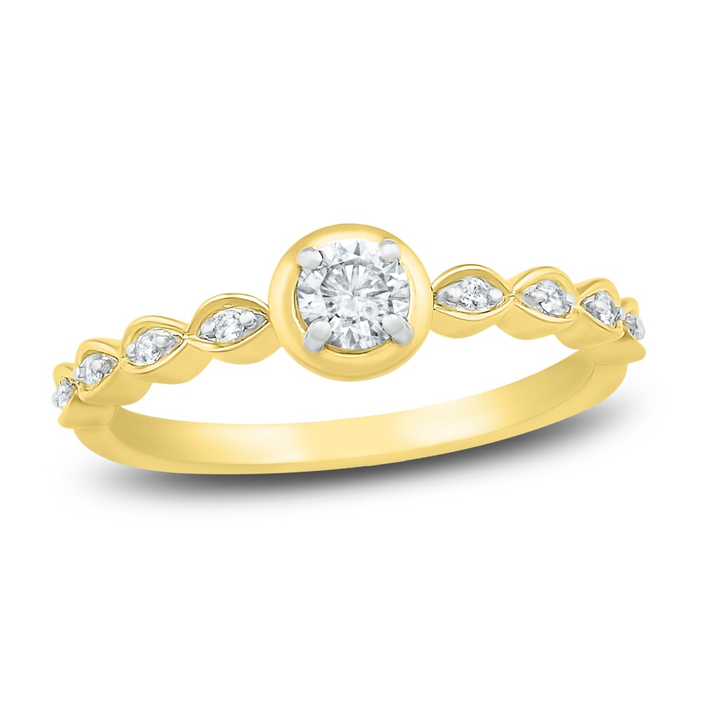 Diamond Promise Ring 1/4 ct tw Round 10K Yellow Gold UJEF2JGY [UJEF2JGY]