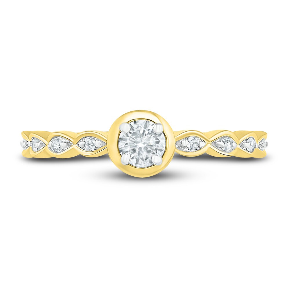 Diamond Promise Ring 1/4 ct tw Round 10K Yellow Gold UJEF2JGY