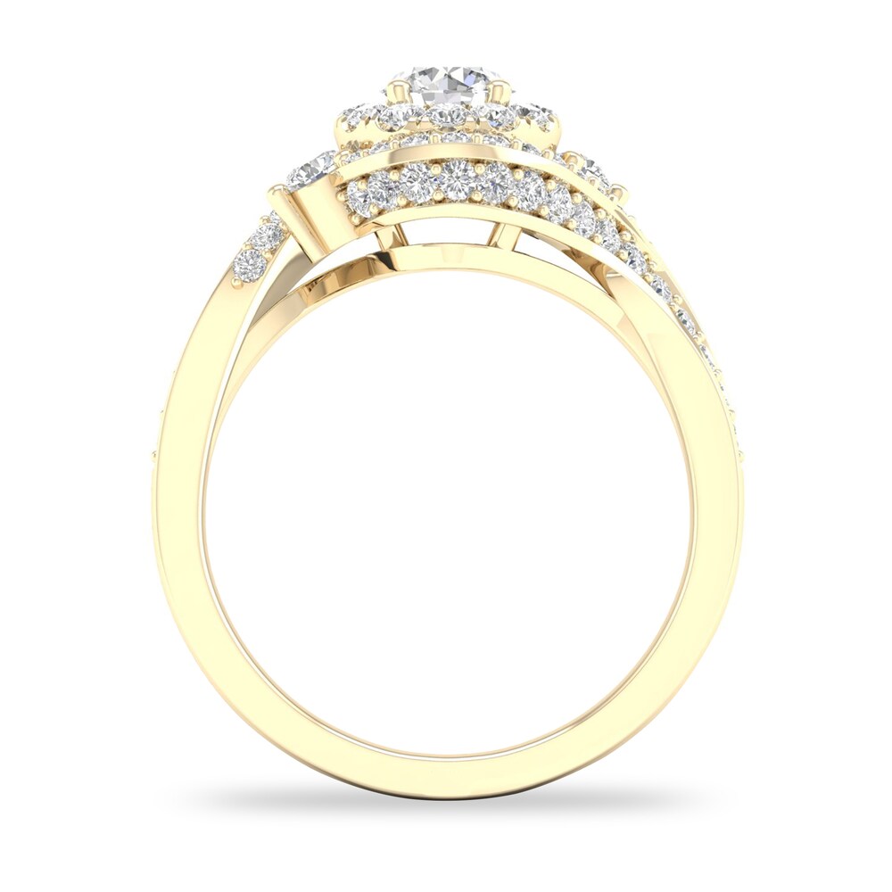 Diamond Ring 1 ct tw Round-cut 14K Yellow Gold UdYKlcd0