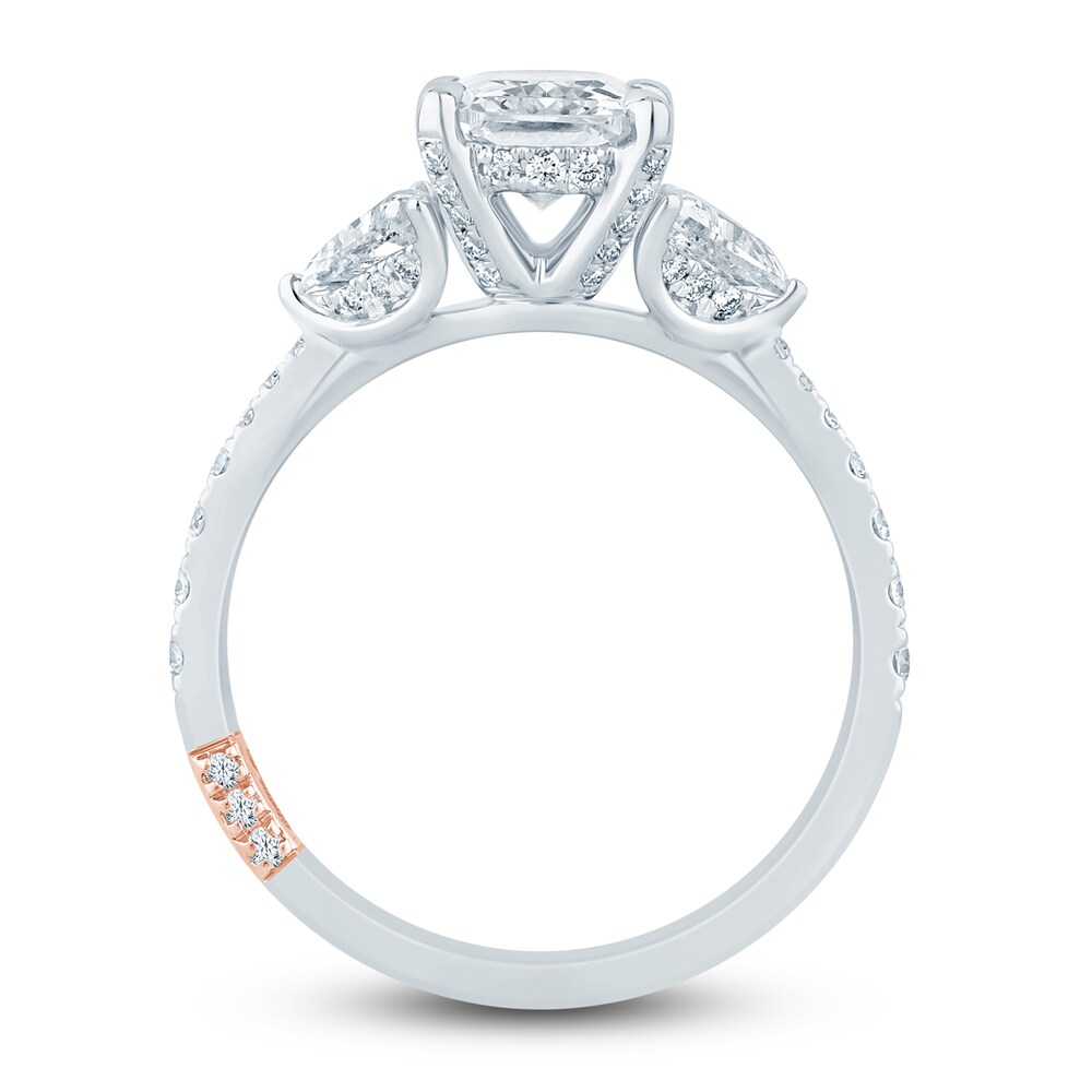 Pnina Tornai Diamond Engagement Ring 2-7/8 ct tw Radiant/Trillion/ Round 14K White Gold UqvSQyCU