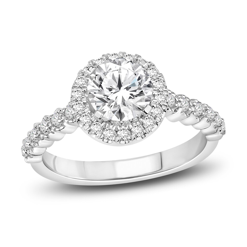 Diamond Engagement Ring 1-1/4 ct tw Round 14K White Gold UrHBrF4h