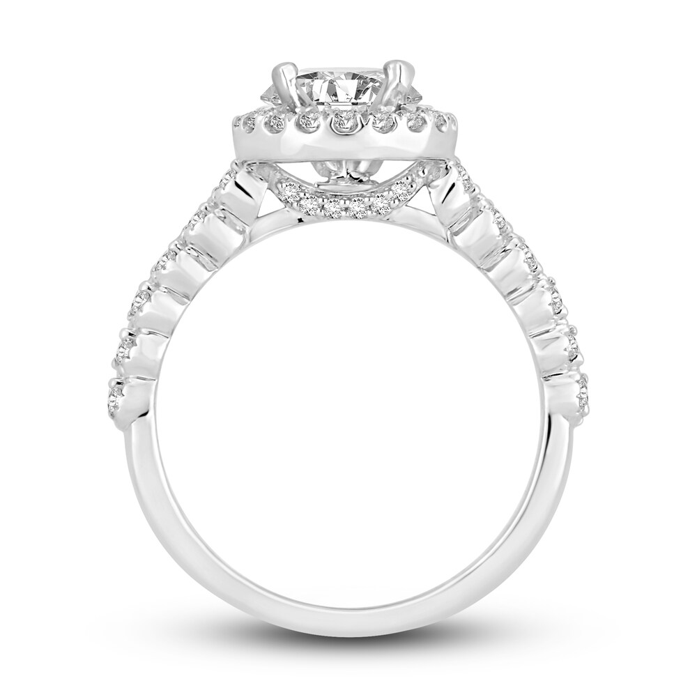 Diamond Engagement Ring 1-1/4 ct tw Round 14K White Gold UrHBrF4h