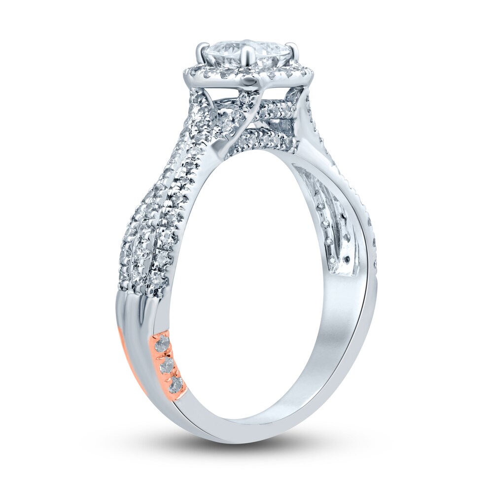 Pnina Tornai Eternity Starts Now Diamond Engagement Ring 1 ct tw Cushion/Round 14K White Gold UuUmzg5w