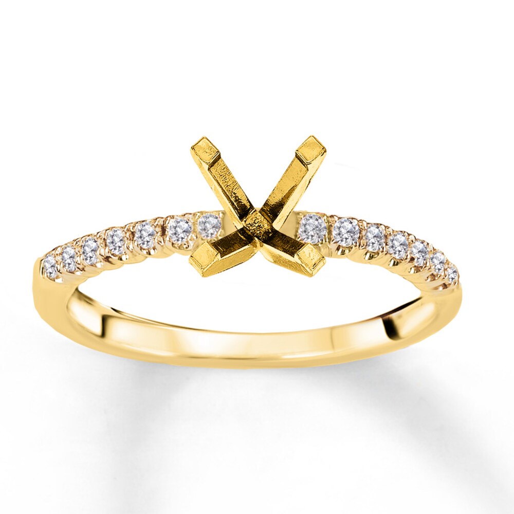 Diamond Engagement Ring Setting 1/6 ct tw Round 14K Yellow Gold VL7hOYHm