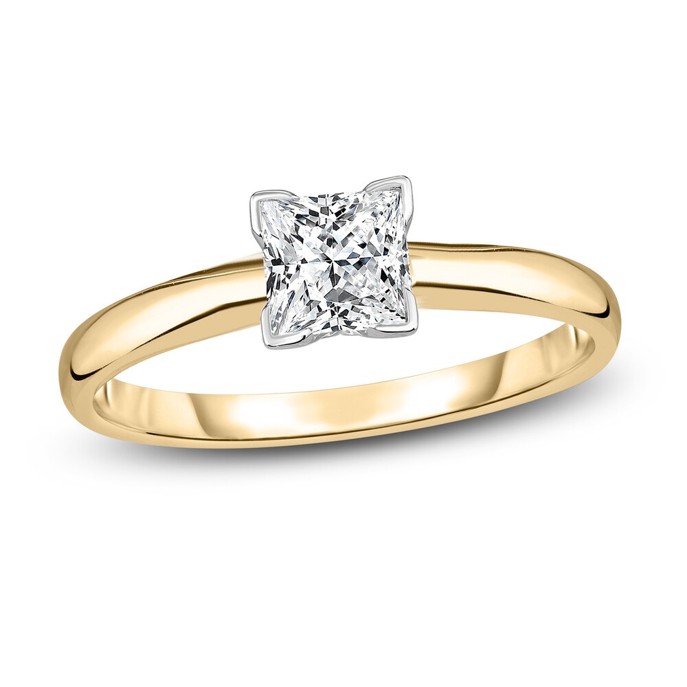 Diamond Solitaire Engagement Ring 1/3 ct tw Princess 14K Yellow Gold (I2/I) VU2Sd0LA