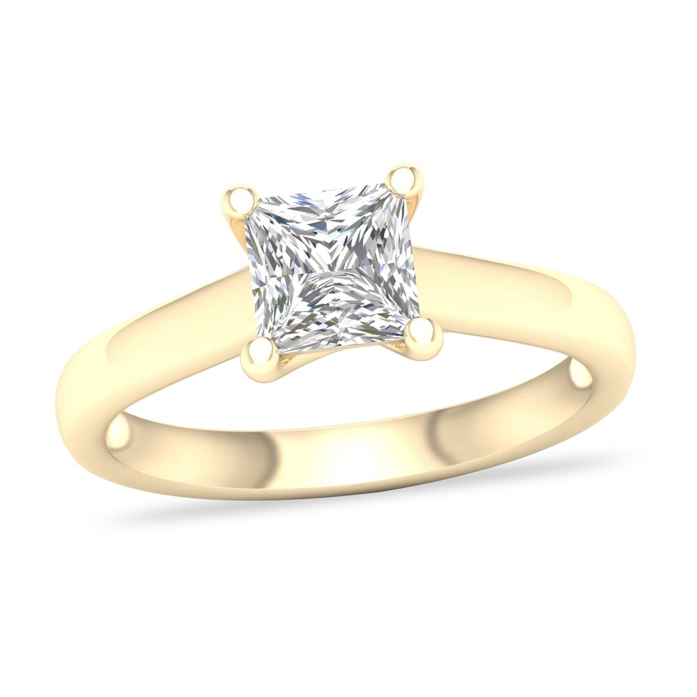 Diamond Solitaire Ring 1-1/4 ct tw Princess-cut 14K Yellow Gold (I1/I) VeeocpYa