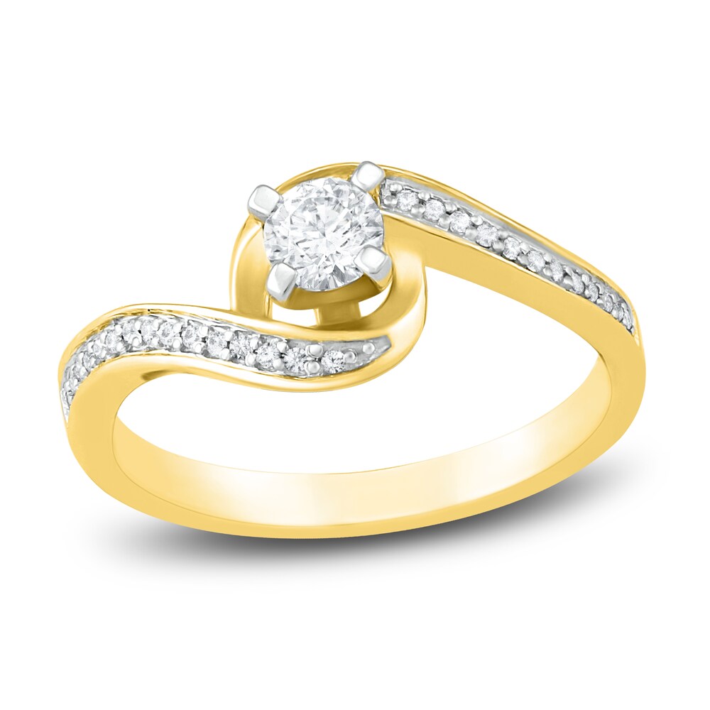 Diamond Promise Ring 3/8 ct tw Round 10K Yellow Gold ViiDoq3p