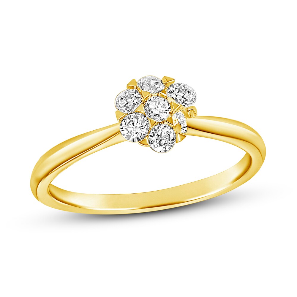 Diamond Engagement Ring 3/8 ct tw Round 14K Yellow Gold VkniKqp9 [VkniKqp9]