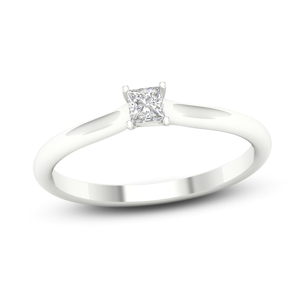 Diamond Solitaire Ring 1/6 ct tw Princess-cut 14K White Gold (SI2/I) VqO44Pp0