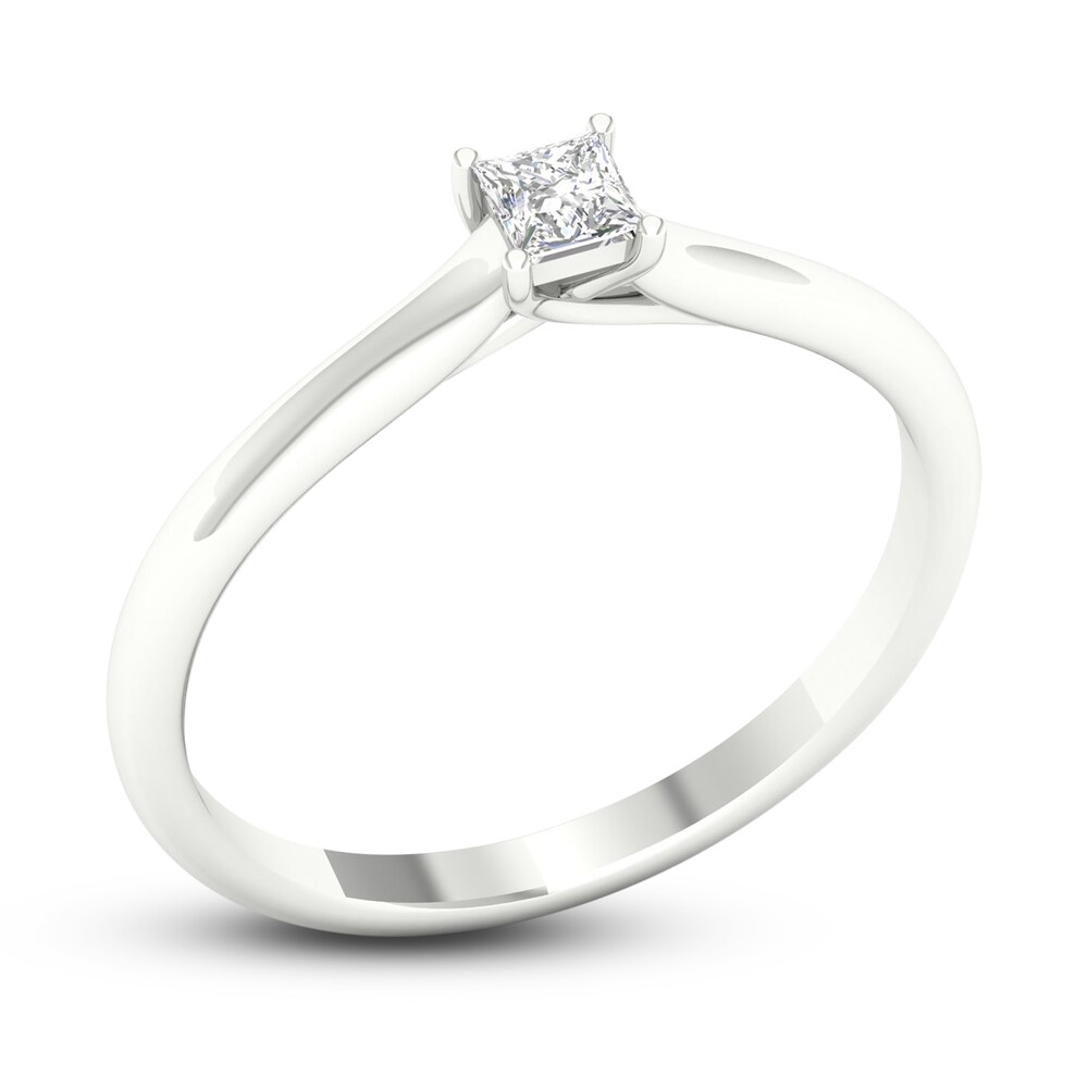 Diamond Solitaire Ring 1/6 ct tw Princess-cut 14K White Gold (SI2/I) VqO44Pp0