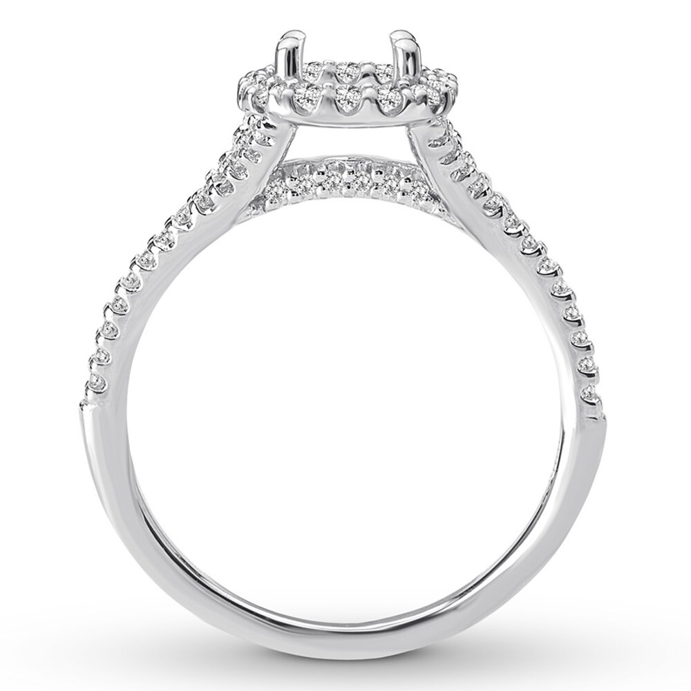 Diamond Ring Setting 1/4 carat tw Round-cut 14K White Gold Vw1uY3sT