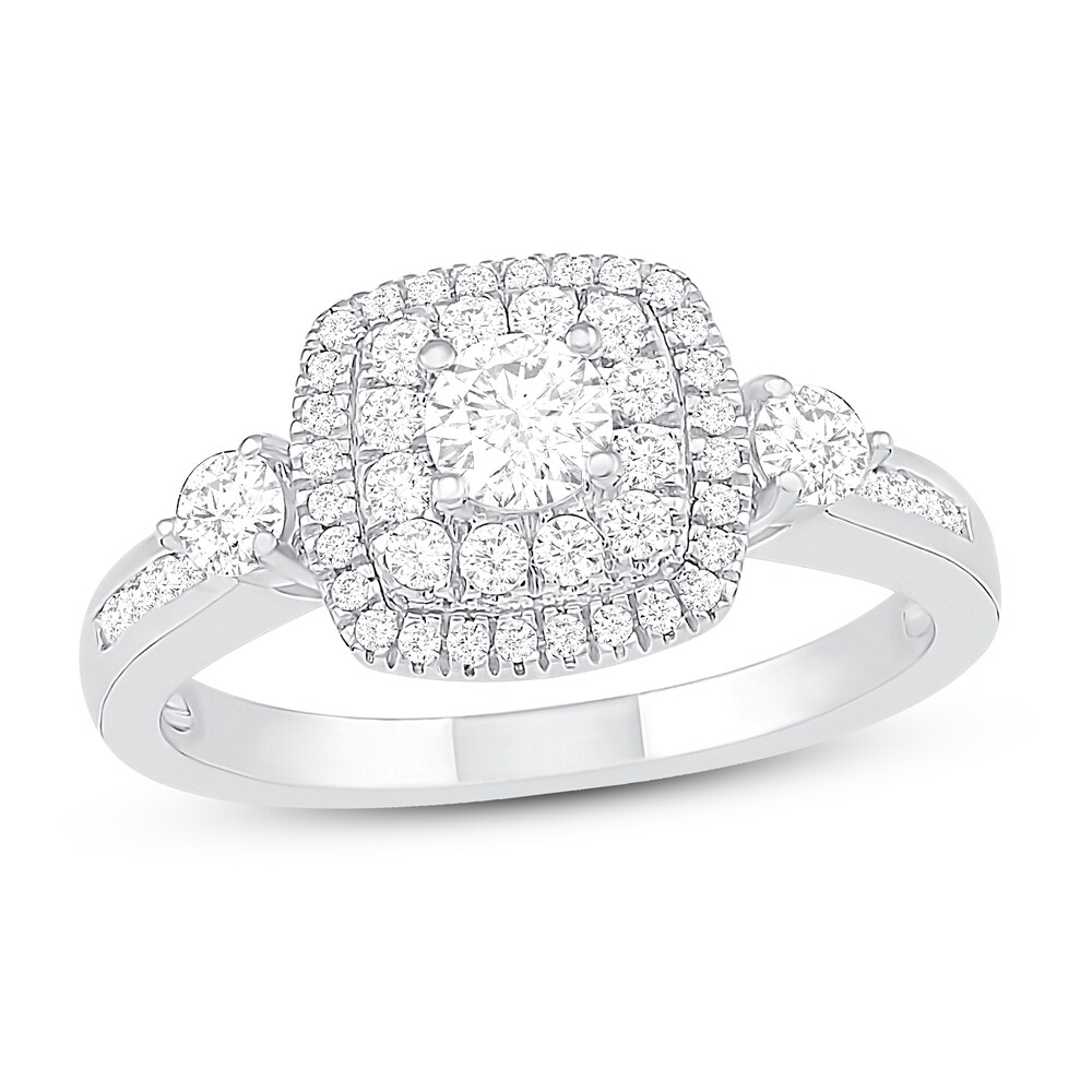 Diamond Engagement Ring 3/4 ct tw Round 14K White Gold W7CX5siI