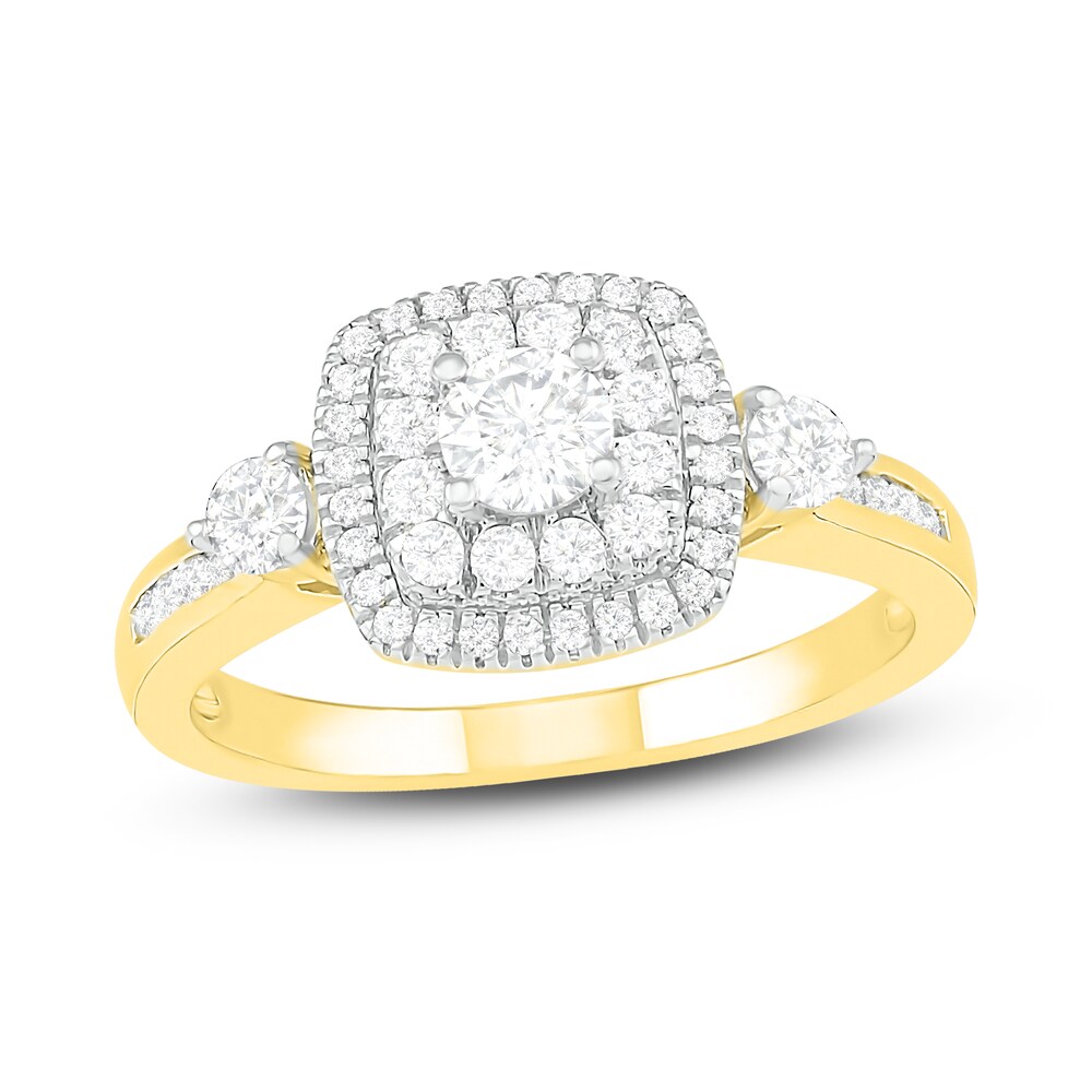 Diamond Engagement Ring 3/4 ct tw Round 14K Yellow Gold W8mdQCjP