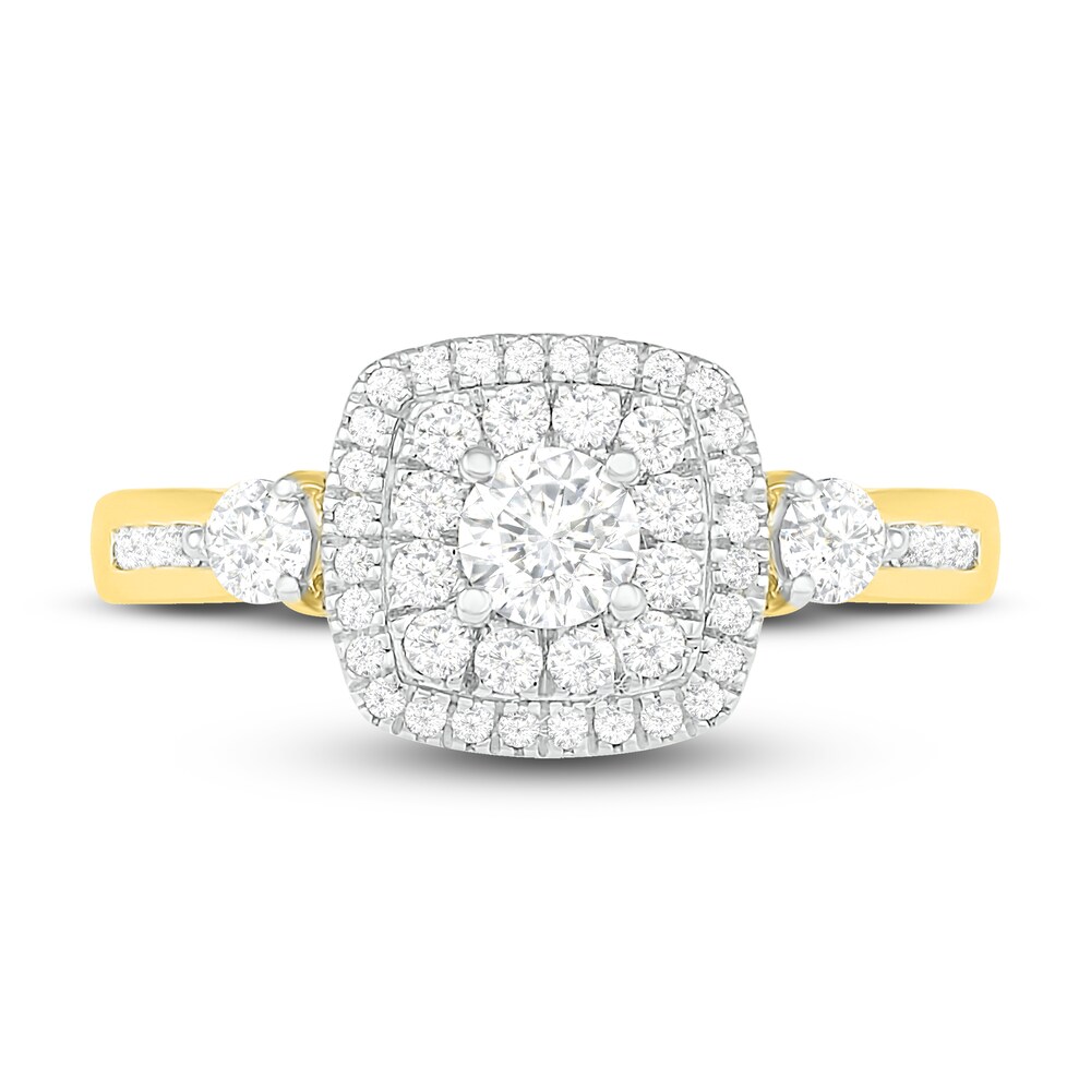 Diamond Engagement Ring 3/4 ct tw Round 14K Yellow Gold W8mdQCjP