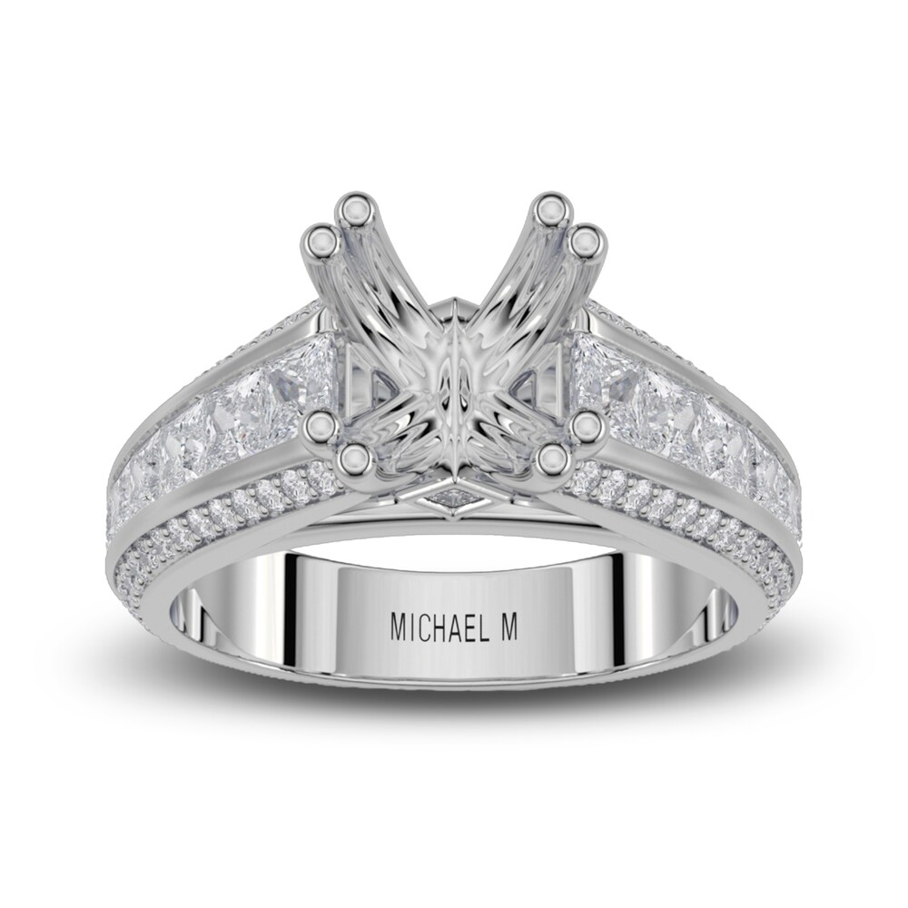 Michael M Diamond Ring Setting 7/8 ct tw Round 18K White Gold (Center diamond is sold separately) WEkKrrj9