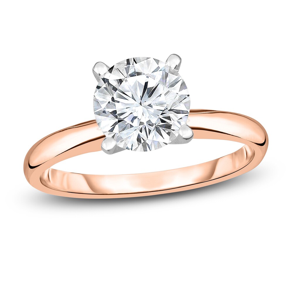 Diamond Solitaire Engagement Ring 5/8 ct tw Round 14K Rose Gold (I2/I) WRa7oMpX