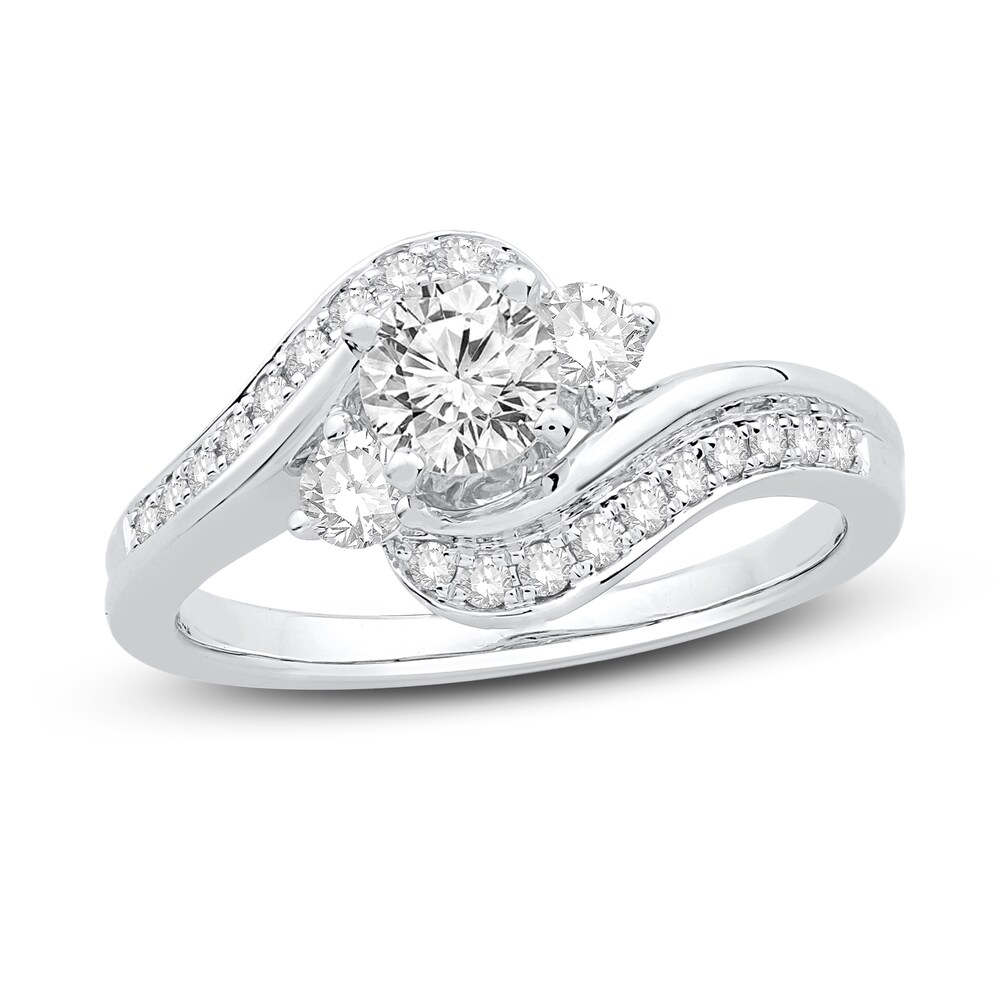 Diamond Engagement Ring 7/8 ct tw Round 14K White Gold WXJSGz7l