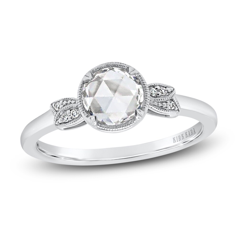 Kirk Kara Diamond Engagement Ring 1/2 ct tw Rose-cut 14K White Gold WoIr4EyB