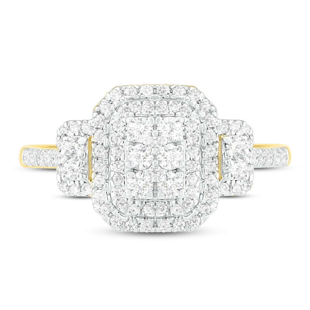 Diamond Engagement Ring 1/2 ct tw Round 14K Yellow Gold WxigVJrh