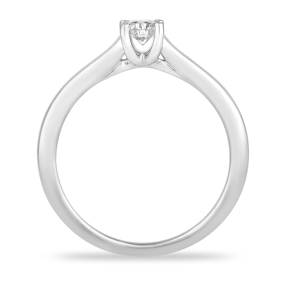 Diamond Solitaire Engagement Ring 3/8 ct tw Princess-cut 14K White Gold (I2/I) XCBAkBam