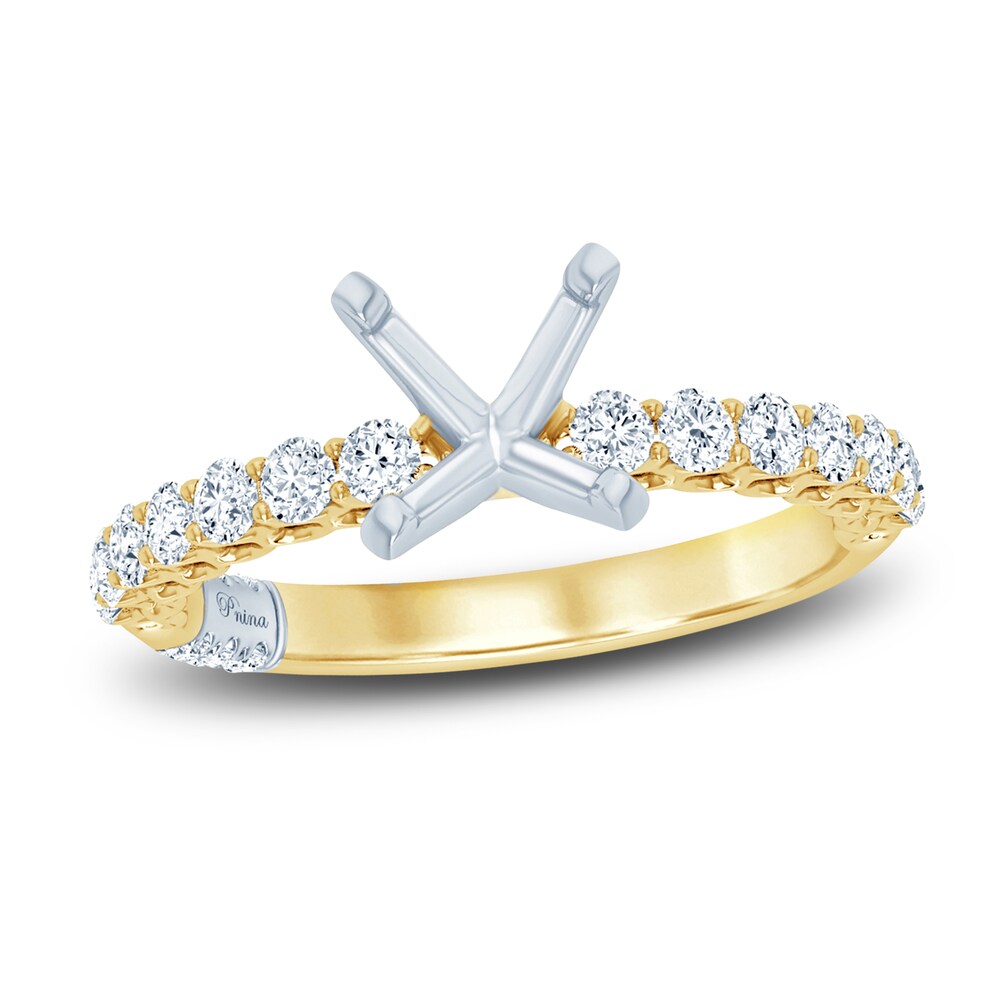 Pnina Tornai Lab-Created Diamond Engagement Ring Setting 1/2 ct tw Round 14K Yellow Gold XDMX07t5