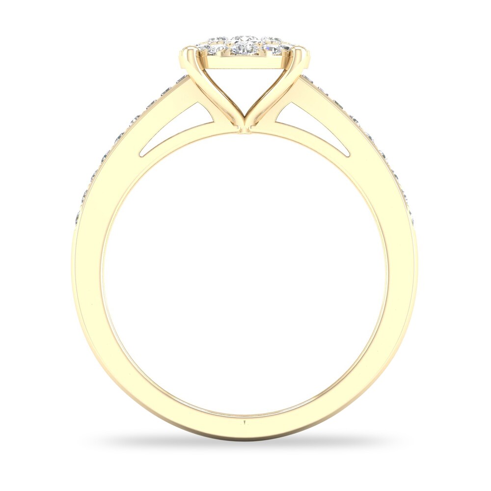 Diamond Ring 1/3 ct tw Baguette/Round-cut 14K Yellow Gold XNxRVfWX