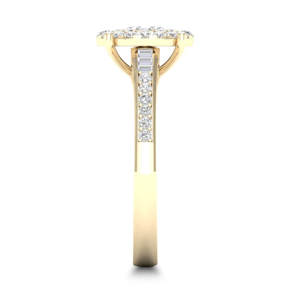 Diamond Ring 1/3 ct tw Baguette/Round-cut 14K Yellow Gold XNxRVfWX