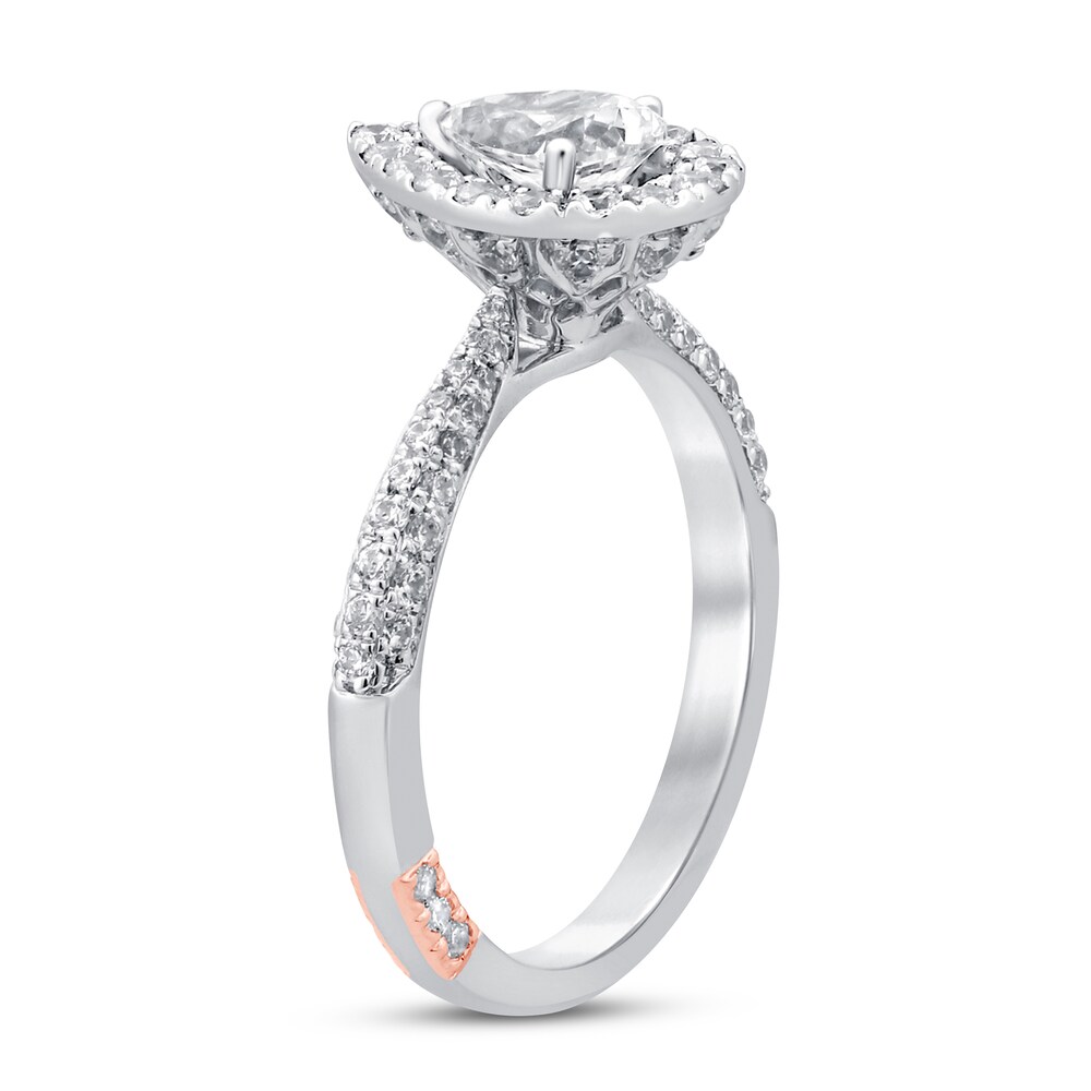 Pnina Tornai Ocean of Love Diamond Engagement Ring 1-3/8 ct tw Pear-shaped/Round 14K White Gold XOIGw8Br