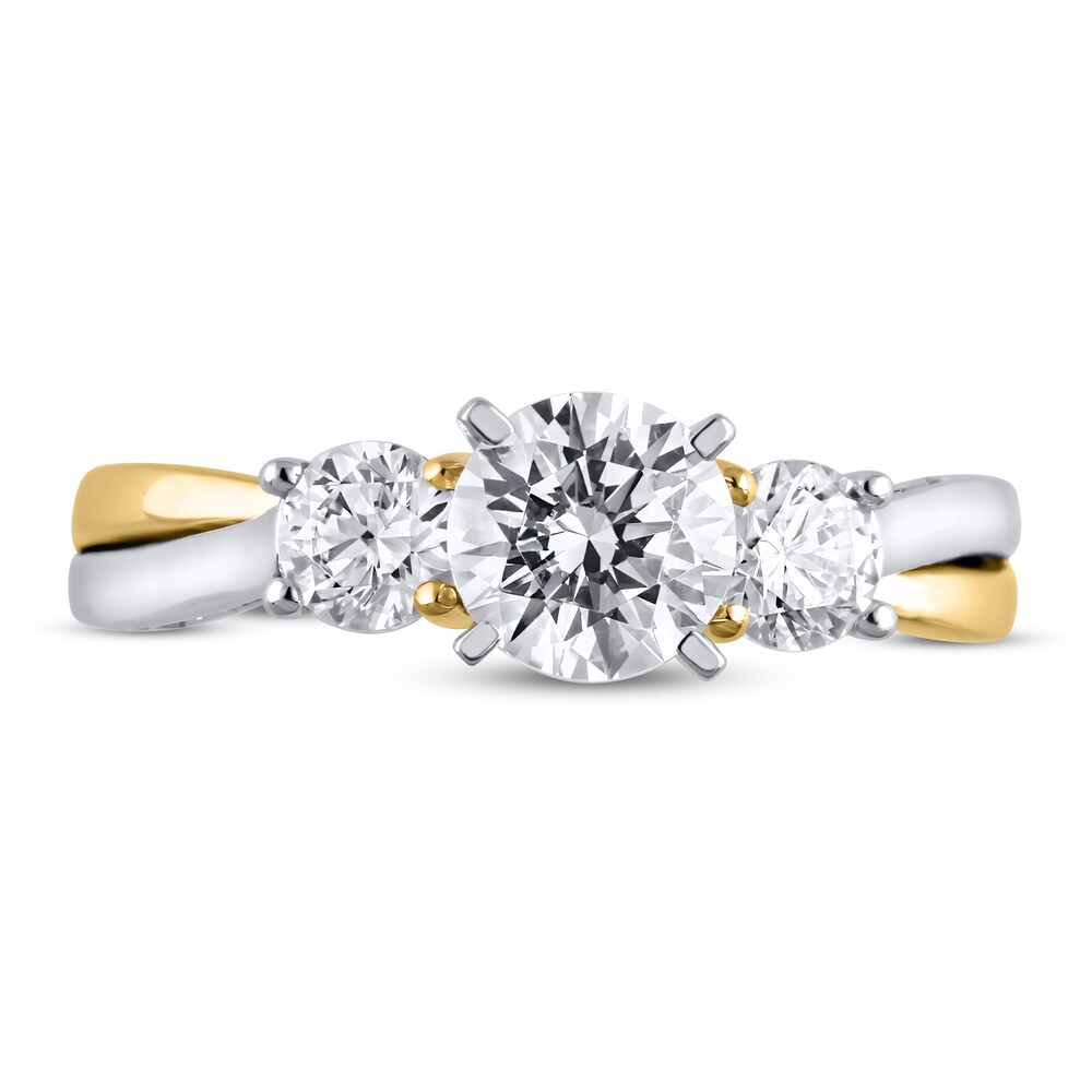 Diamond Engagement Ring 1-5/8 ct tw Round 14K Two-Tone Gold XXipECpJ