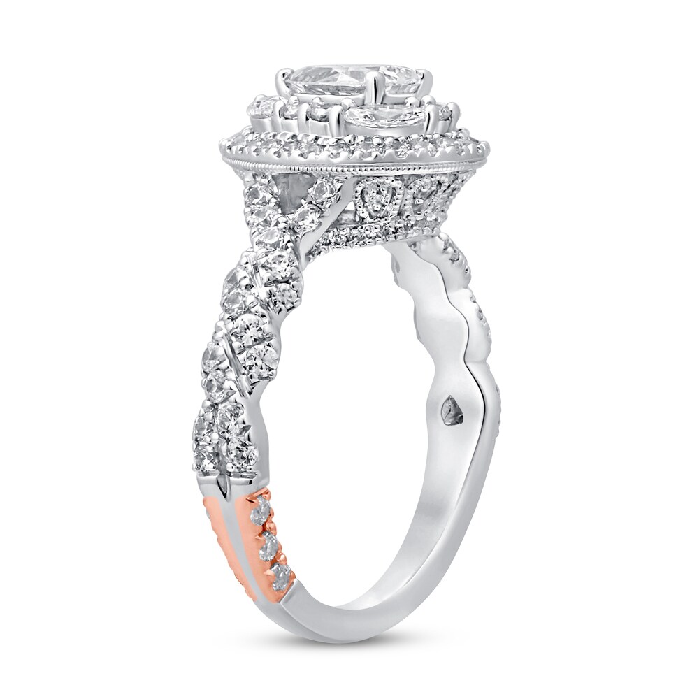 Pnina Tornai Mosaic of Love Diamond Engagement Ring 1-3/8 ct tw Pear-shaped/Marquise/Round 14K White Gold Xi4pOuLA