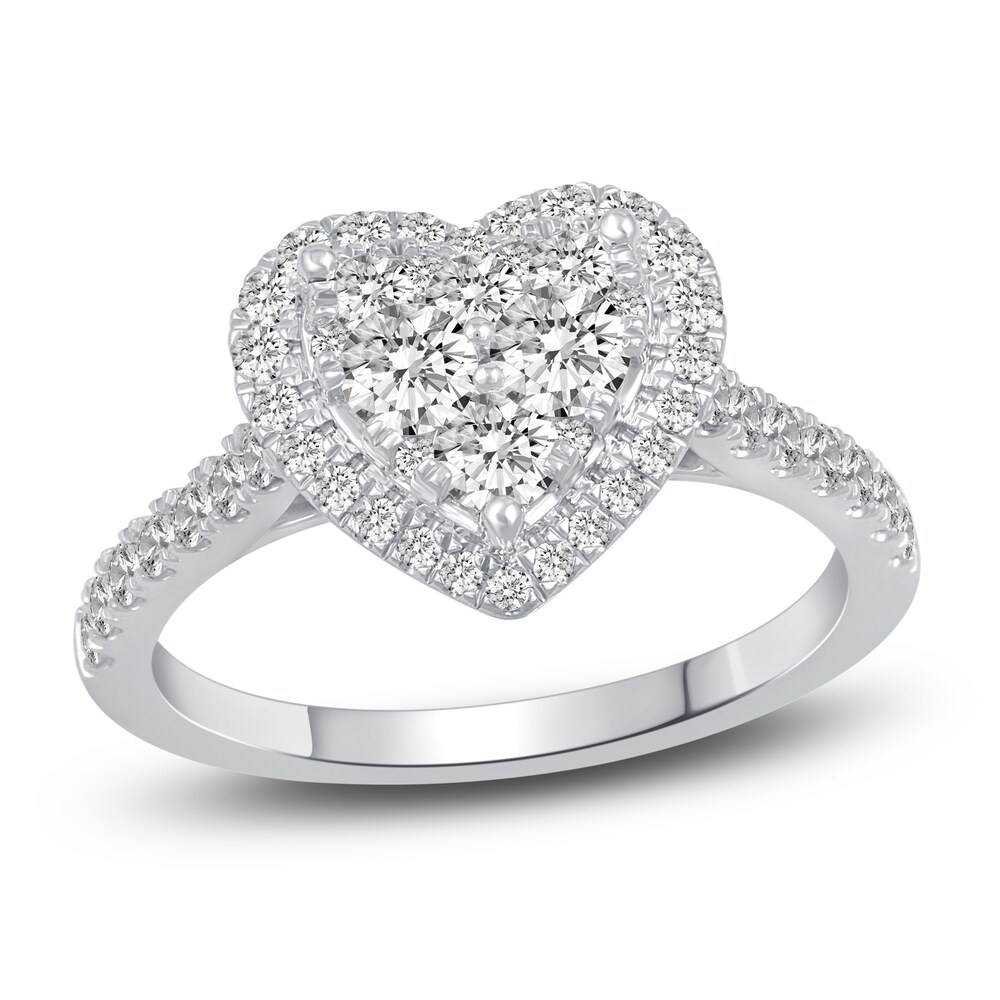 Diamond Engagement Ring 1 ct tw Round 14K White Gold XtdwEVFt