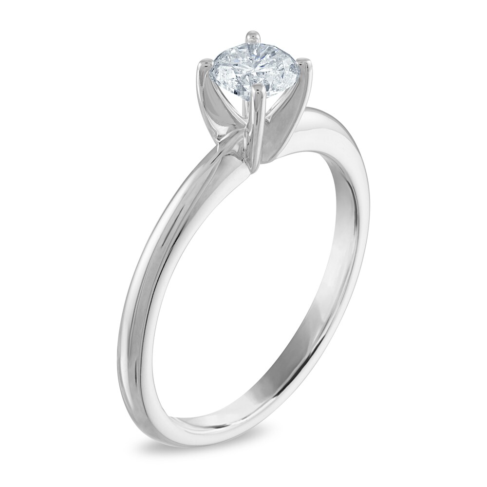 Diamond Solitaire Ring 1/2 ct tw Round 14K White Gold (I2/I) Y3dBeYl0